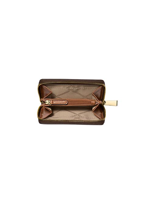 Porta carte di credito zip-around Jet Set piccolo con logo Michael Kors | 32T4GJ6Z5B252
